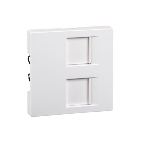 Merten - Centrální deska pro datovou zásuvku, 2xRJ45, clonky, System M, Active *MTN4562-0325 Schneider