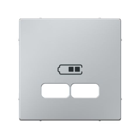 Merten - Centrální deska pro 2xUSB, System M, Aluminium *MTN4367-0460 Schneider