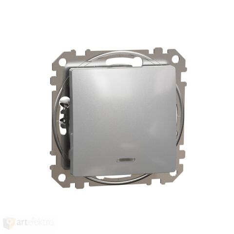 Sedna - Spínač jednopólový ř.1 or. kontr. alu *SDD113101L Schneider electric