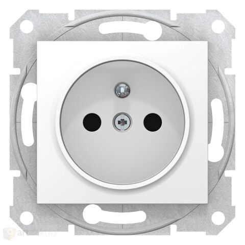 Sedna - Zásuvka 2P+PE s dětskými clonkami, polar  SDN2800121 Schneider electric