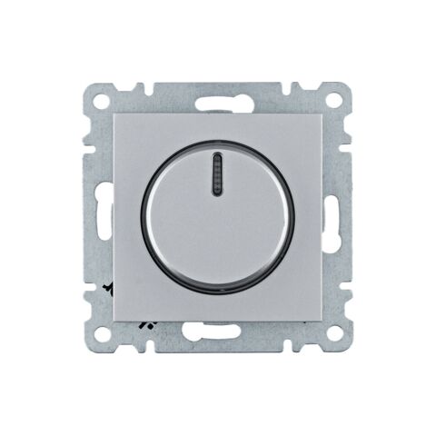 Hager WL4012 Stmívač otočný 60-600 W, stříbrná mat