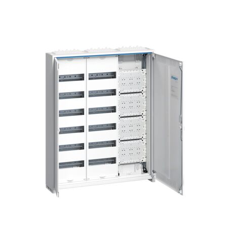 Hager FWB63K1 Rozvaděč nástěnný FWB IP30, tř. ochr.II, multimediální, 950x800x161, 144 mod. + MP, perf. dveře