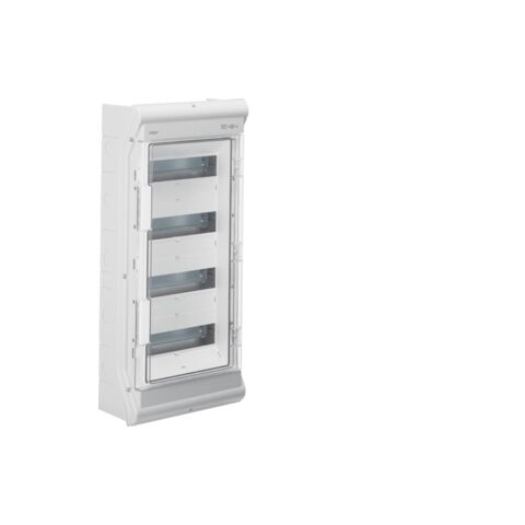 Hager VE412SN Rozvodnice nástěnná UV-stabilní vector II, IP65, 3-řadá 48 mod., bez perforace