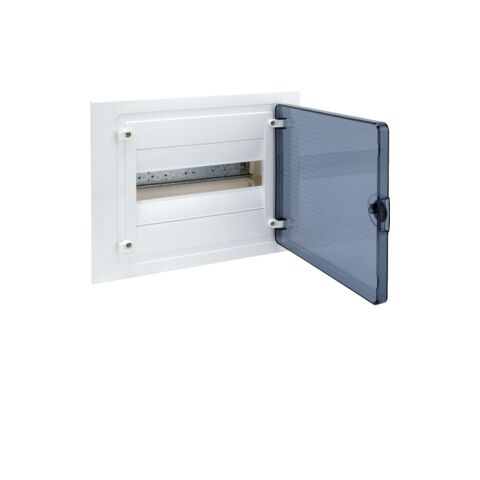 Hager VF112TD Rozvodnice zapuštěná golf, IP40, 1-řadá, 12 mod., transparentní dvířka