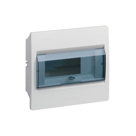 Hager VR108TD Rozvodnice zapuštěná cosmos, IP40, 1-řadá, 8 mod., transp. dvířka