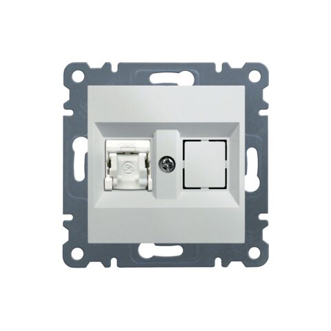 Hager WL2110 Zásuvka datová 1x RJ cat.5e UTP, bílá lesk