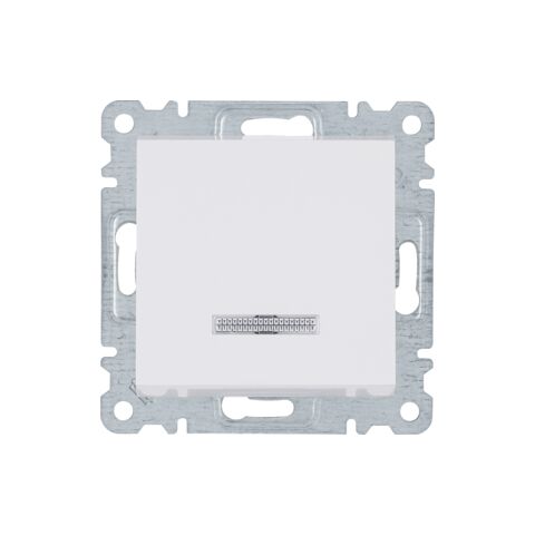 Hager WL0610 Spínač 1-pólový s podsvětlením, řazení 1, 16A/250V, bílá lesk