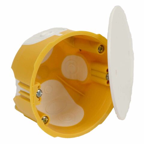 Kopos *KUL 68-45/LD2_NA KRABICE ODBOČNÁ OKROVÁ/S VÍKEM/DVOUVSTŘIK/DO SÁDROKARTONU