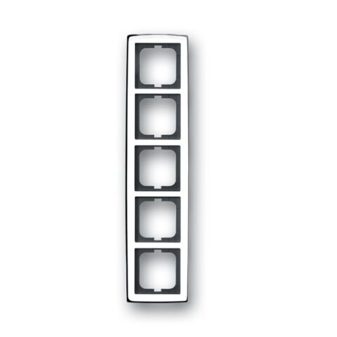 Solo® 2CKA001754A4330 rámeček pětinásobný, pro vodorovnou i svislou montáž barva chromová lesklá ABB