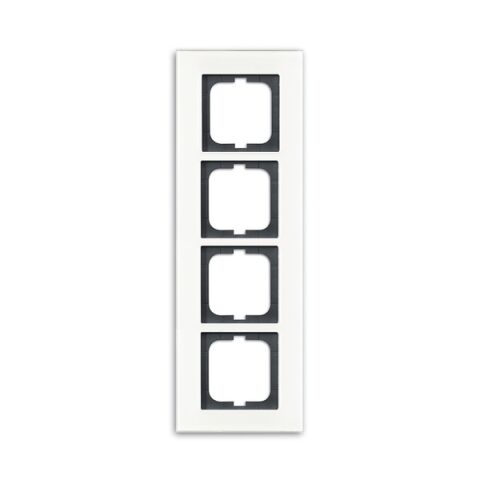 Solo®carat 2CKA001754A4445 rámeček čtyřnásobný, pro vodorovnou i svislou montáž barva bílé sklo ABB