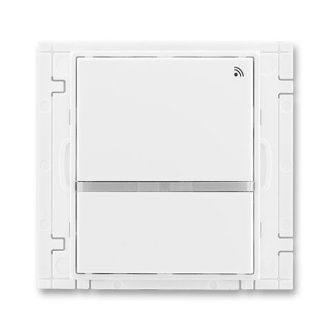 Element® 3299E-A21908 03 vysílač RF signálu dvojtlačítkový, nástěnný, 868 MHz barva bílá / bílá ABB