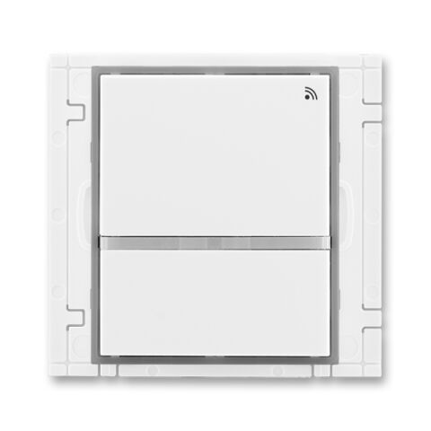Element® 3299E-A21908 04 vysílač RF signálu dvojtlačítkový, nástěnný, 868 MHz barva bílá / ledová šedá ABB