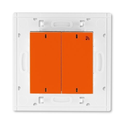 Levit® 3299H-A11908 66 vysílač RF dvojnásobný, nástěnný, 868 MHz barva oranžová / kouřová černá  * ABB