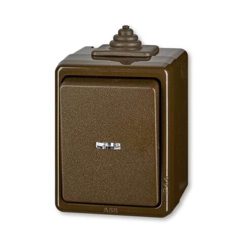 Praktik 3553-25922 H IP44 přepínač střídavý s čirým průzorem, se svorkou N 6S,6So hnědý ABB