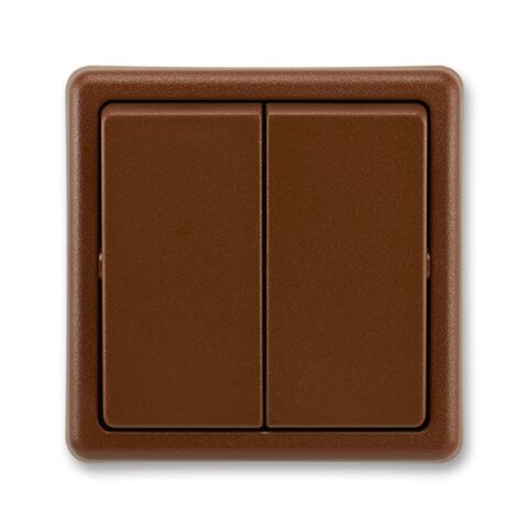 Classic 3553-52289 H3 přepínač dvojitý střídavý, řazení 6+6 barva hnědá ABB