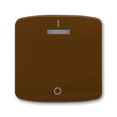 Tango 3558A-A00933 H kryt jednoduchý s potiskem a čirým průzorem (pro spínače řaz. 3S)barva hnědá *ABB