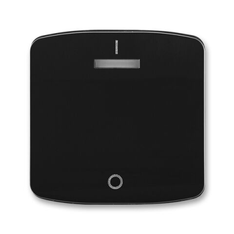 Tango 3558A-A00933 N kryt jednoduchý s potiskem a čirým průzorem (pro spínače řaz. 3S)barva černá *ABB