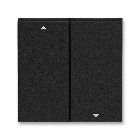 Levit®M 3559H-A00662 63 kryt spínače žaluziového kolébkového, dělený, s potiskem barva onyx / kouřová černá ABB