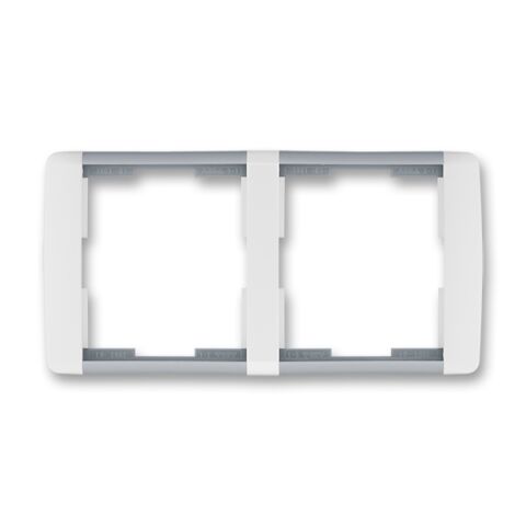 Element® 3901E-A00120 04 rámeček dvojnásobný, vodorovný barva bílá / ledová šedá ABB