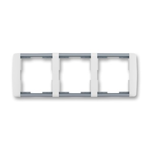 Element® 3901E-A00130 04  rámeček trojnásobný, vodorovný barva bílá / ledová šedá ABB