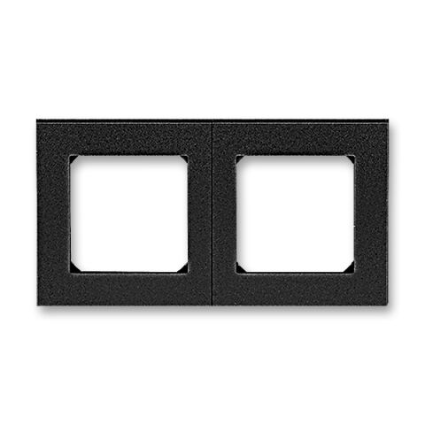 Levit®M 3901H-A05020 63 rámeček dvojnásobný, pro vodorovnou i svislou montáž barva onyx / kouřová černá ABB