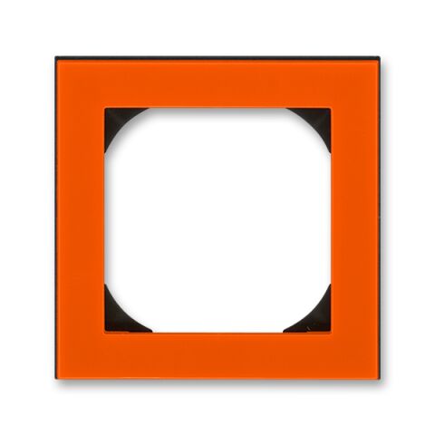 Levit® 3901H-A05510 66 rámeček  jednonásobný s otvorem 55x55 barva  oranžová / kouřová černá * ABB