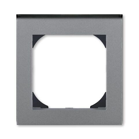 Levit®M 3901H-A05510 69 rámeček jednonásobný s otvorem 55x55 barva ocelová / kouřová černá ABB