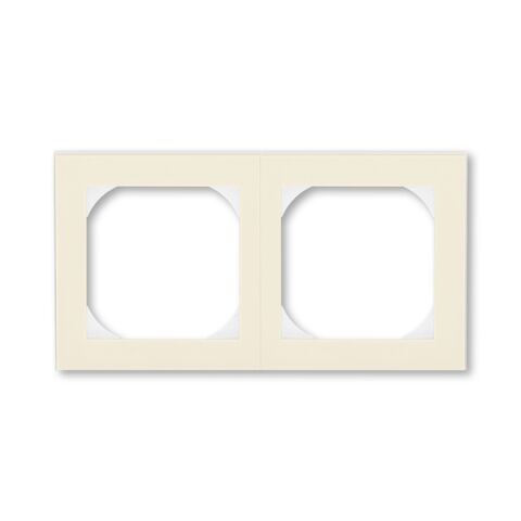 Levit® 3901H-A05520 17 rámeček   dvojnásobný s otvorem 55x55 barva  slonová kost / bílá  *ABB