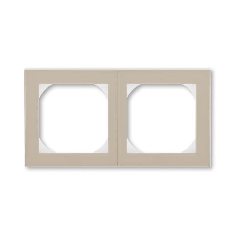 Levit® 3901H-A05520 18 rámeček   dvojnásobný s otvorem 55x55 barva macchiato / bílá  *ABB