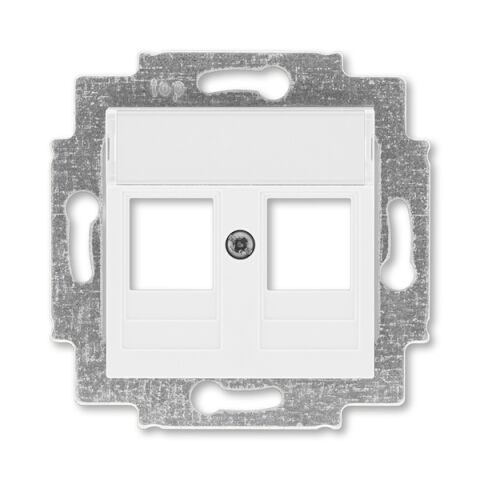 Levit® 5014H-A01018 03 kryt zásuvky komunikační přímé (2x), s kovovým upevňovacím třmenem barva  bílá * ABB