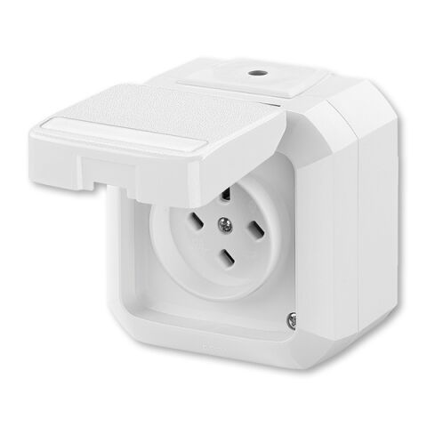 Zásuvka technická venkovní, plast, vzor L, IP54 *5515N-C05526 B bílá ABB