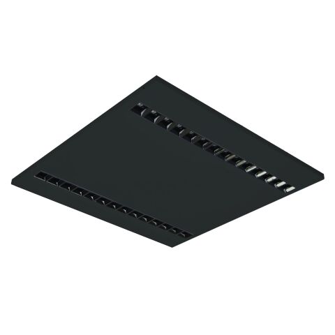 MODUS ES4000, LED 840, vestavný černý čtverec A, modul 600, 2x černý reflektor, optika 80°, driver 700mA BT stmívatelný