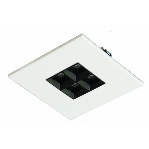 MODUS ESD1500, LED 840, vestavný bílý čtverec 180x180mm, černý reflektor, optika 50°,  driver 500mA