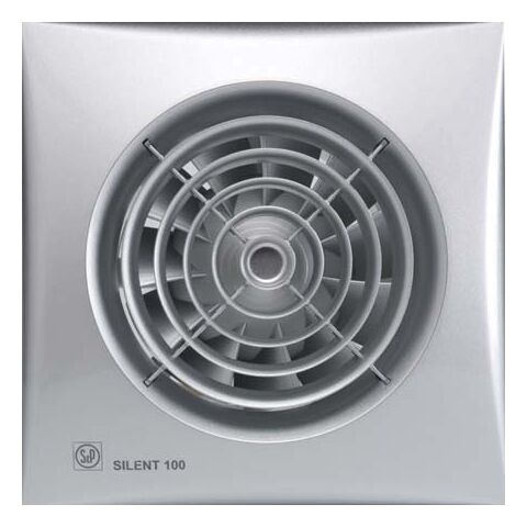 SILENT 100 CZ Silver IP45 tichý malý axiální ventilátor Elektrodesign, S&P