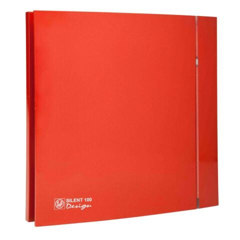 SILENT 100 CZ DESIGN Red 4C IP45 tichý malý axiální ventilátor červený Elektrodesign, S&P
