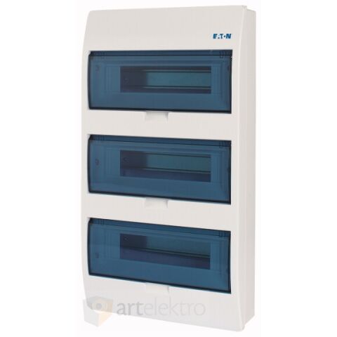 Eaton BC-O-3/36-ECO Rozvodnice NA omítku, průhledné plast. dveře, 3 řady, 36 modulů *284640