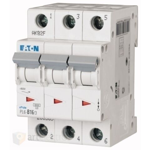 Eaton PL6-B25/3 Jistič PL6, char B, 3-pólový, Icn=6kA, In=25A *286591