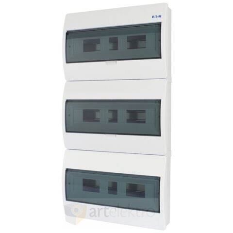 Eaton BC-O-3/54-ECO Rozvodnice NA omítku, průhledné plast. dveře, 3 řady, 54 modulů *280351