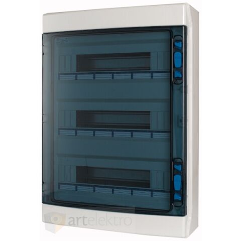 Eaton IKA-3/54-ST-UV Rozvodnice NA omítku IP65 pro venkovní použití, průhledné dveře, 3 řady, 54 modulů *174195