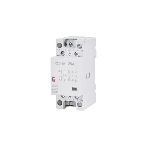 ETI R 25-40 230V *002462310 Modulární stykač R 25-40 230V, 4p, 2M, kontakty 4xNO, In = 25A, Un = 230V AC