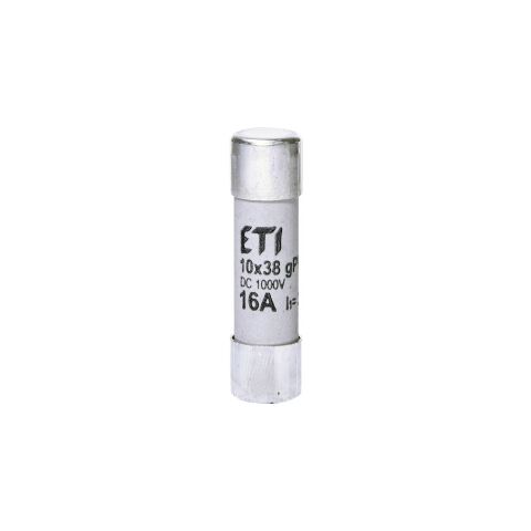 ETI CH10x38 gPV 16A/1000V  *002625081 Válcová pojistková vložka, velikost CH10, charakteristika gPV, rozměry 10x38mm, In = 16A, Ic
