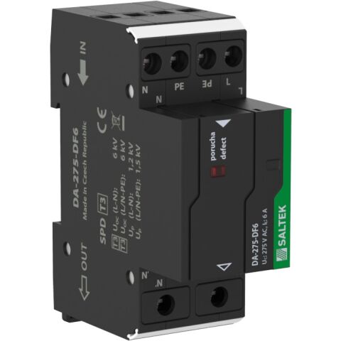 Saltek DA-275-DF6 přepěťová ochrana s vf filtrem, instalace těsně před chráněné zařízení, 6 A