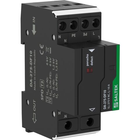 Saltek DA-275-DF10 přepěťová ochrana s vf filtrem, instalace těsně před chráněné zařízení, 10 A