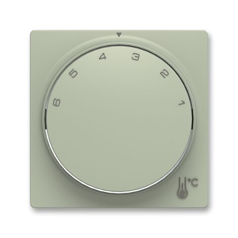 Zoni® 3292T-A00300 243 kryt termostatu prostorového s otočným ovládáním, s upevňovací maticí barva olivová ABB