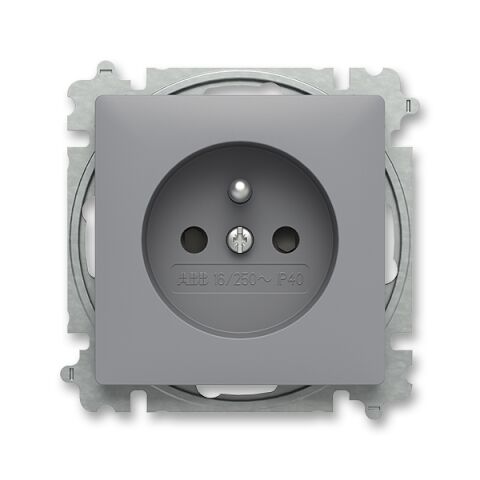 Zoni® 6619T-A06657 241 zásuvka jednonásobná, s clonkami barva šedá ABB