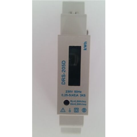 Elektroměr DRS-205D® MID  1-fázový, 5-45A, 1-tarifní, LCD displej určen pro fakturační měření