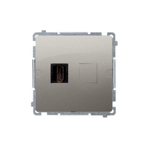 Simon Basic BMGHDMI.01/29 Zásuvka HDMI 1 násobná (přístroj s krytem) saténová