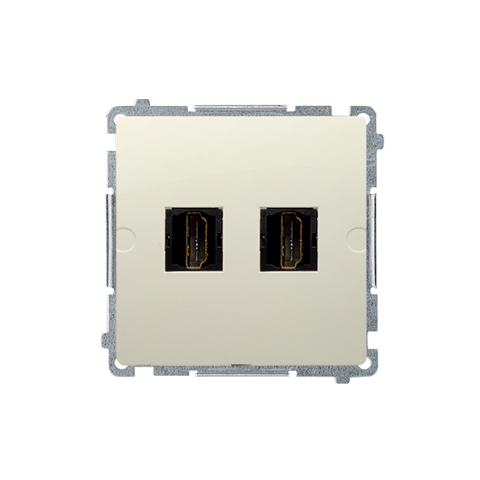 Simon Basic BMGHDMI2.01/12 Zásuvka HDMI 2 násobná (přístroj s krytem) béžová