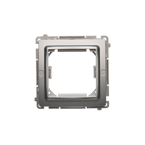 Simon Basic BMA45M/43 Adaptér přechodový (průchodka) pro zařízení standardu 45 × 45 mm (přístroj s krytem) stříbrná