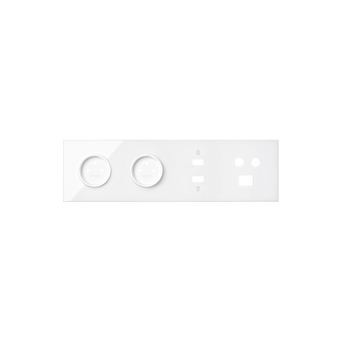 Simon 100 10020406-130 Sestava 4 násobná: 2 zásuvky + HDMI + USB + TV+SAT + RJ45 bílá